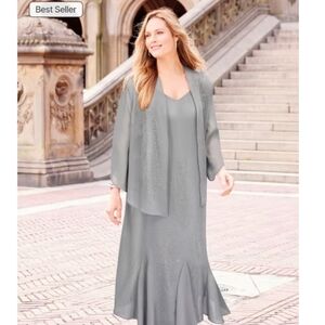 Gray Embellished Dress